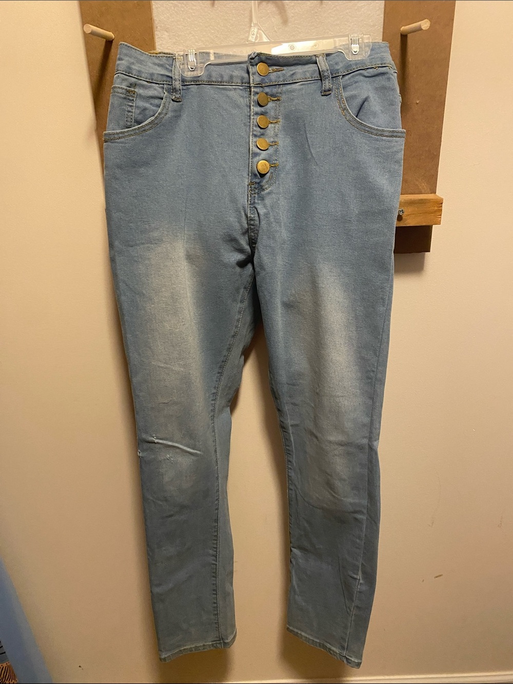 Light Wash High-Rise Button-Fly Women’s Jeans